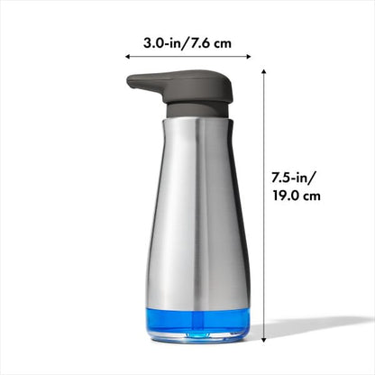 OXO Good Grips Stainless Steel Countertop Soap Dispenser | Refillable Soap Dispenser, Rust-Resistant Stainless Steel, Weighted Pump, Kitchen Sink Or Bathroom Counter Use - color: Stainless Steel, style: Soap Dispenser