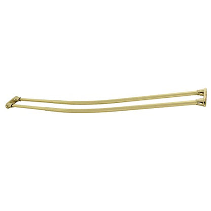 Kingston CCD2172 Double Curved Shower Curtain Rod, Polished Brass