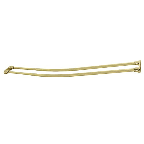 Kingston CCD2172 Double Curved Shower Curtain Rod, Polished Brass