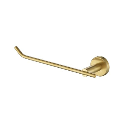 JQK Brass Gold Hand Towel Bar, Stainless Steel Towel Ring for Bathroom, 9 Inch Necklace Holder Brushed Golden Wall Mount Left Hand, TR101-BG - color: Gold, size: 9 Inch (Left)