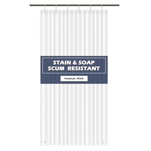 EHZNZIE Frosted Shower Curtain Liner 36x72, PEVA Waterproof Bath Curtain, No Chemical Smell, 2 Weighted Magnets, Durable with Rustproof Metal Grommets - color: Frosted, size: 36"W x 72"L (Pack of 1)