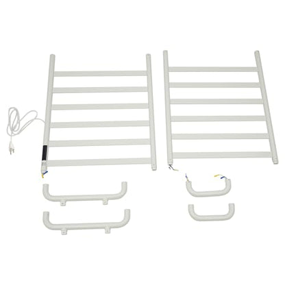 Dual-Row Freestanding Electric Towel Warmer Rack, 180W Fast Heat-Up Towel Rack with LED Display & Timer,12 Bars Towel Dryer for Bathroom, Large 23.62"x31.5" Drying Area