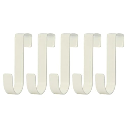 eywlwaar Over The Cabinet Door Single Hooks 5 Pack (White) - color: White