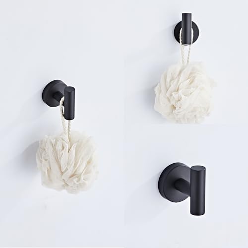 Matte Black Bathroom Hardware Set 5 Piece with Towel Racks for Bathroom, SUS304 Stainless Steel Bath Towel Bar Set, 24 Inch Wall Mounted Accessories Kit… - color: Matte Black