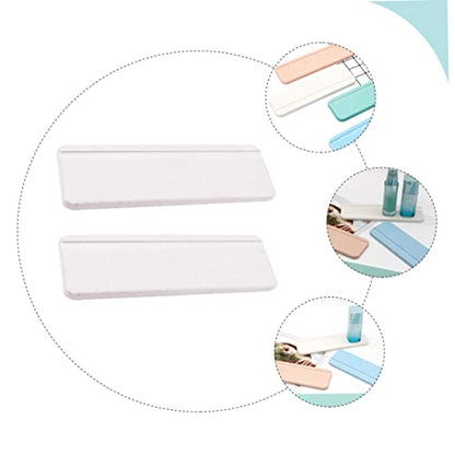 Healifty 2pcs Diatomite Absorbent Washbasin Mats Non Slip Water Absorbing Pads for Bathroom Cups Toothbrush Soap Holder Quick Drying Indoor Countertop Protection