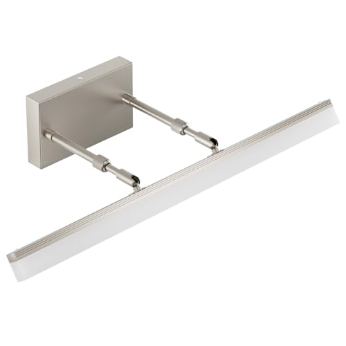 Aipsun 24 inch Modern Brushed Nickel Vanity Light Adjustable Bathroom Light Fixtures Over Mirror Rotatable Vanity Lighting 5500K - color: Brushed Nickel, size: 23.6 in