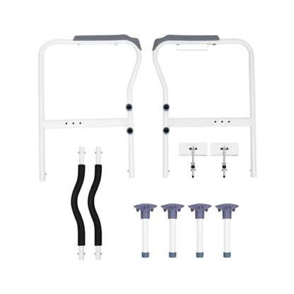 Toilet Safety Rails for Bathroom Safety Frame for Elderly, Pregnant, Disabled, Toilet Safety Frame & Rail, 2-Gear Adjustable Length 23.23-25.2 Inch, Adjustable Height 12.2-16.14 Inch, 440 LBS