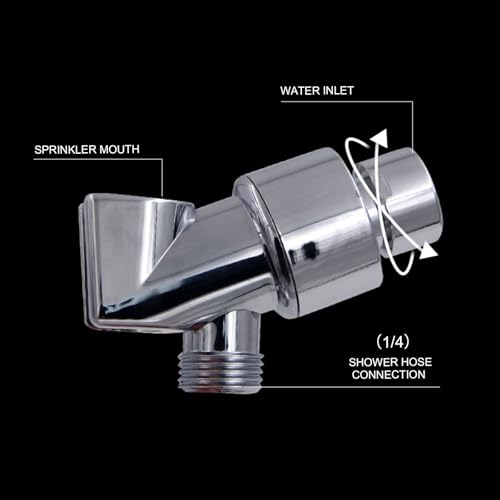 Standard 1 / 2 " IPS Shower Arm Mount Handheld Shower Head Holder Adjustable Bracket Premium Brass Pivoting Ball Joint Heavy Duty Wand Cradle Bathroom Replacement Parts