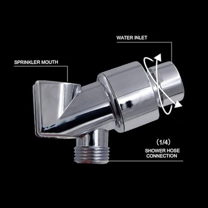 Standard 1 / 2 " IPS Shower Arm Mount Handheld Shower Head Holder Adjustable Bracket Premium Brass Pivoting Ball Joint Heavy Duty Wand Cradle Bathroom Replacement Parts