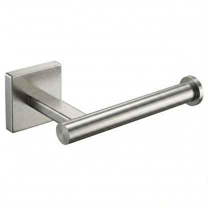 Wall-Mount Toilet Paper Holder, Open Arm, Brushed Nickel | SUS304 stainless steel, screw mount, fits standard, large and mega rolls, concealed caps, mounting hardware included - color: Brushed Nickel