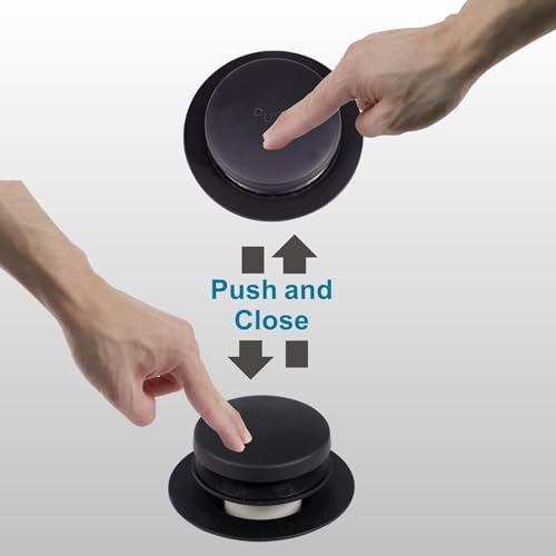 WELSAN Matte Black Tub Drain and Overflow Kit,Black Bathtub Drain,1 Hole | Tip-Toe, 1-Hole Faceplate, Coarse thread replacement conversion kit assembly, fits 1-3/8 or 1-1/2 inch bathtub drain waste - color: Black, style: 1 Hole