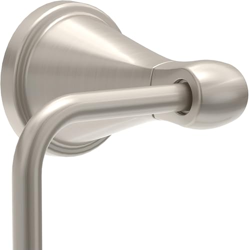 Delta Faucet Becker (1-Pack) Toilet Paper Holder, SpotShield Brushed Nickel, Wall Mounted Euro Hook Design BCK50-DN - color: Spotshield Brushed Nickel