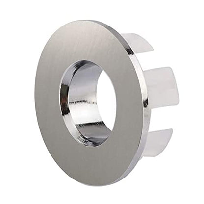 Bathroom Sink Overflow Hole Cover Ring Brass Basin Trim Insert in Hole | Round Caps Brushed Nickel by Homevacious - color: Brushed Nickel