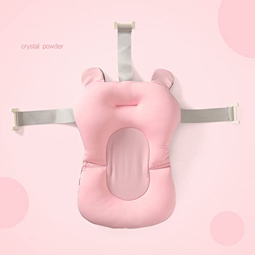 Baby Bath Cushion Support Bat Newborn Floating Bath Sling for Infant Tub (Pink Bear, 28cm*43cm*26cm) - color: Pink Bear