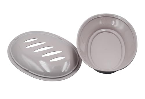 2 Pack Plastic Soap Dish with Drain,Sponge Holder,for Shower,Bathroom,Kitchen (Pink) - color: Pink