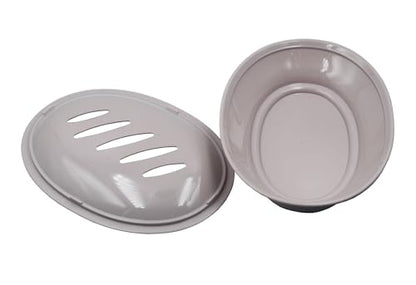 2 Pack Plastic Soap Dish with Drain,Sponge Holder,for Shower,Bathroom,Kitchen (Pink) - color: Pink
