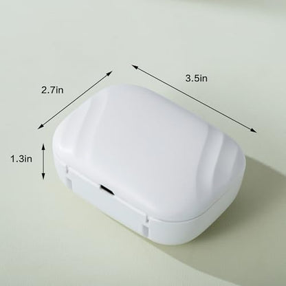 Toothbrush Storage Case with UV-C Lights – Rechargeable Portable Toothbrush Cover, Hook Wall Mount Disinfection Box for Home, Travel & Fits All Toothbrushes