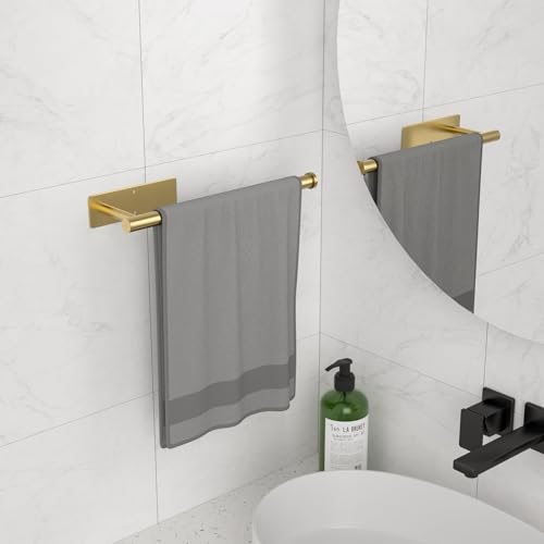 Paper Towel Holder Under Cabinet, Self-Adhesive,No Drilling, Stainless Steel, Wall-Mounted for Kitchen and Bathroom, Easy Install, Durable, Space-Saving, Ideal for Home, RV (Gold, 2 Pack) - color: Gold-2 Pack