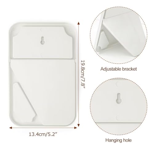 8-Inch Table Desk Vanity Makeup Mirror, Simple Portable Travel Mirror with Stand, Standing and Wall Hanging Dual-use, White - color: White