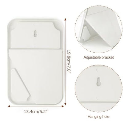 8-Inch Table Desk Vanity Makeup Mirror, Simple Portable Travel Mirror with Stand, Standing and Wall Hanging Dual-use, White - color: White