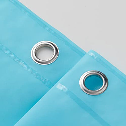 EHZNZIE Aqua Shower Curtain Liner 72x72, PEVA Waterproof Bath Curtain, No Chemical Smell, 3 Weighted Magnets, Durable with Rustproof Metal Grommets - color: Aqua, size: 72"W x 72"L (Pack of 1)