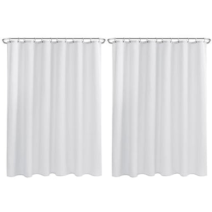 Nasitos Fabric Shower Curtain Liners with Magnets 2 Pack 70X72 Inch White | Washable & Water Resistant Lighweight Cloth Shower Liner for Bathroom, Soft Hotel Quality, Standard Size - color: White, size: 72"W x 72"L (Pack of 2)