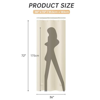 AmazerBath Stall Shower Curtain 36x72, Beige Shower Curtain Plastic, Small Shower Curtain Liner Cream Heavy Duty Thick PEVA, Walk in Shower Liner with 2 Weighted Stones and 6 Grommet Holes - color: Beige, size: 36"W x 72"L (Pack of 1)