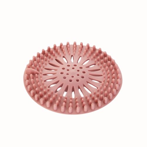 Shower Drain Hair Catcher 4 Pack – Silicone Bathtub Drain Cover, Hair Catcher for Shower Drain, Anti-Clog Drain Protector for Bathroom Tub, Kitchen Sink & Laundry, Flexible Reusable Drain Strainer