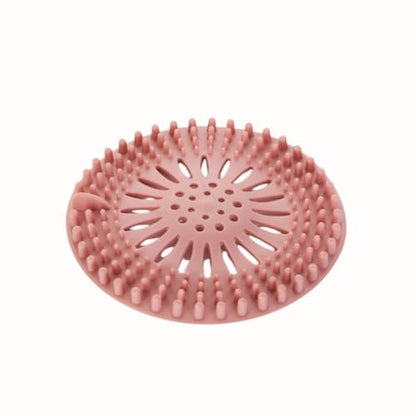 Shower Drain Hair Catcher 4 Pack – Silicone Bathtub Drain Cover, Hair Catcher for Shower Drain, Anti-Clog Drain Protector for Bathroom Tub, Kitchen Sink & Laundry, Flexible Reusable Drain Strainer