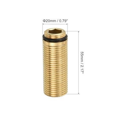 uxcell 1 Pcs Faucet Extension Tubes, 2.17" x 0.79" Faucet Mount Extension Shank Handle Brass Basin Faucet Mounting Accessories Fixed Foot for Bathroom and Kitchen Faucet - size: 2.17 inch