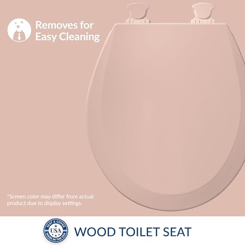 Bemis 500EC 063 Toilet Seat with Easy Clean & Change Hinges, 2 Pack Round, Venetian Pink - size: Round (Pack of 2), style: Seat