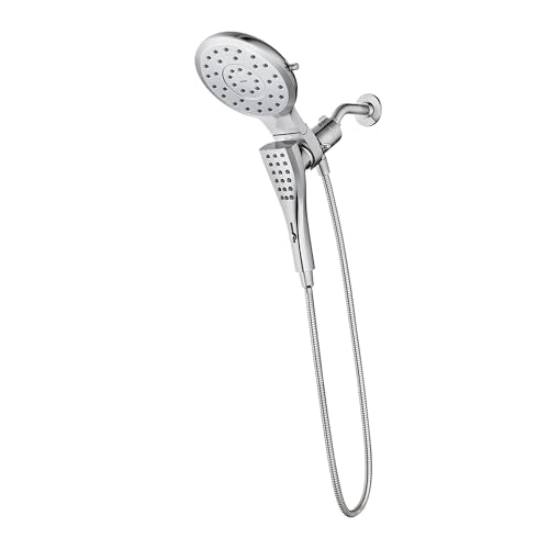 Moen Verso Magnetix Handheld & Rain Shower Head Combo, Chrome | 8-Function Handheld, 7-Inch Rain Shower Head, Detachable with 72-Inch Metal Hose, Model 220C3 - color: Chrome