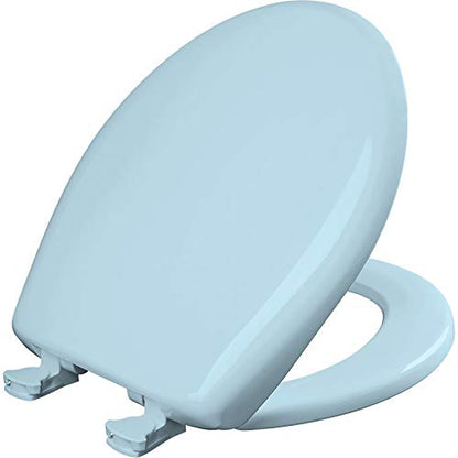 Bemis Classic Colors Slow Close Toilet Seat, Easy Clean Hinges and Durable Plastic Seat, Made in USA, Round, Dresden Blue - color: Dresden Blue, size: Round