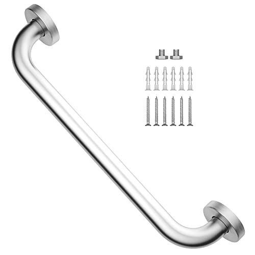 16 Inch Brushed Nickel Grab Bar, Grab Bar for Bathtub and Shower | Stainless Steel, Bathroom Safety Bar, Bath Handle Handrail for Senior Elderly, Handicap Support Bars, Wall Mounted - color: Brushed Nickel, size: 16 inch