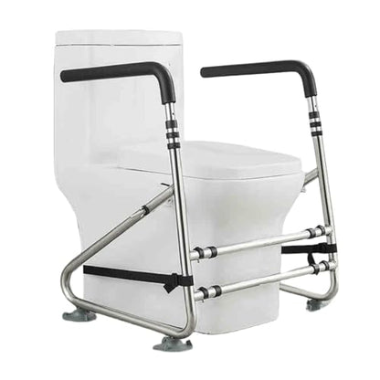 Toilet Safety Rails,Toilet Handles Safety Frames,Free Standing Adjustable Height Width Toilet Safety Frame Fit Any Toilet(A) - color: A