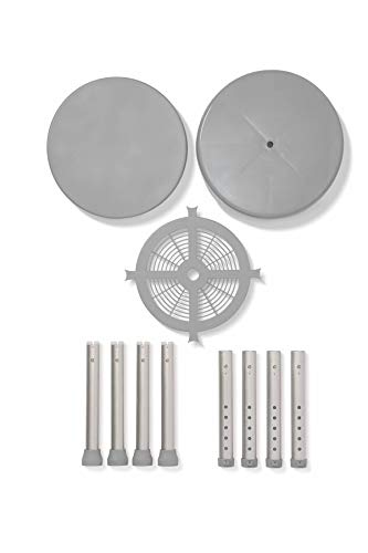 Medline Durable Aluminum Frame, Round Swivel Shower Stool, Gray, Supports up to 300lbs.