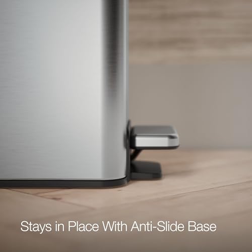 Kohler K-20957-ST 2.5 Gallon Slim Step Trash Can, Stainless Steel - color: Stainless Steel, size: 2.5 Gallon - Step Can