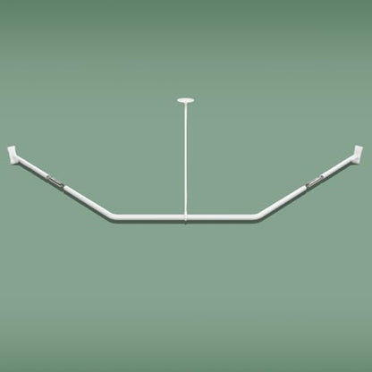 Naiture Neo-Angle Shower Curtain Rod, 36" X 26" X 36", Matte White | Aluminum, Includes 36" Ceiling Support and Mounting Hardware, Cut to Fit, Permanent Wall Mount, Rustproof - color: Matte White, size: 36" X 26" X 36"