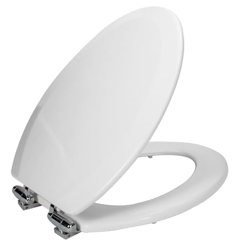 Design House Dalton Elongated Toilet Seat, White | Surface, Traditional, Wood, Hardware, 544288 - color: White