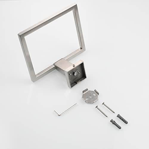 Stainless Steel Square Towel Ring Brushed Nickel Hand Towel Holder for Bathroom Wall Mount, SBH239NA - color: Brushed Nickel