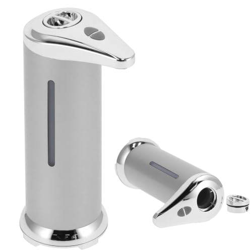 250ML Touchless Soap Dispenser Automatic Liquid Hand Soap Dispenser (Silver) | silver abs automatic soap dispenser with pir sensor 250ml waterproof touchless operation for kitchen bathroom hotel school - color: Silver