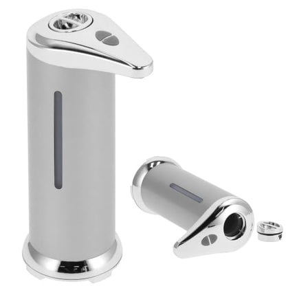 250ML Touchless Soap Dispenser Automatic Liquid Hand Soap Dispenser (Silver) | silver abs automatic soap dispenser with pir sensor 250ml waterproof touchless operation for kitchen bathroom hotel school - color: Silver
