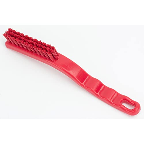 SPARTA Detail Brush Grout Brush, Crevice Brush with Hanging Hole for Bathroom, Kitchens, Countertop, Plastic, 9 Inches, Red - color: Red, size: 9 Inches