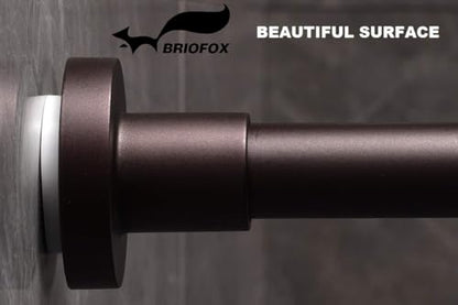 Shower Curtain Rod 43-73 Inches Matte Bronze, Rustproof and Non-Slip Spring Tension Rod for Window or Bathroom, Stainless Steel - color: Bronze