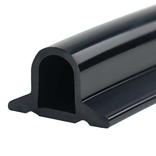 Duzzy 75 Inch Collapsible Shower Threshold Water Dam, Silicone Shower Water Stopper Barrier, Ideal for Wheelchair Accessible, Suitable for Accessibility ADA Handicap Showers Bathroom(6.23 Ft, Black) - color: Black, size: 75 Inch