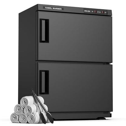 Double Hot Towel Warmer for SPA Professional Towel Heater Machine for Bathroom Salon Barber Estheticians 32L,Black