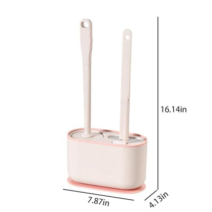 Silicone Toilet Brush Plunger Set,2 in 1 Toilet Bowl Brush and Holder Plunger Set,Plunger Toilet Brush Combo,Bathroom Toilet Brush,Toilet Brush Set,Toilet Scrubber and Plunger Set