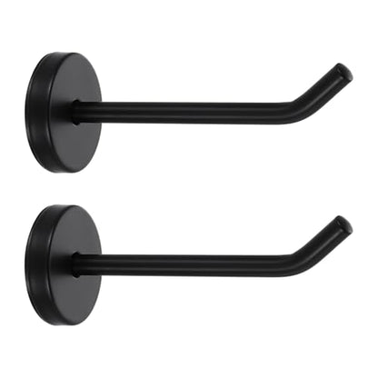 uxcell 2Pcs 4 Inch Coat Hooks, Stainless Steel Long Nose Wall Mount Hook, Robe Towel Hangers with Screws for Livingroom Bathroom Closets and Wardrobe, Black - color: Black, size: 4 Inch