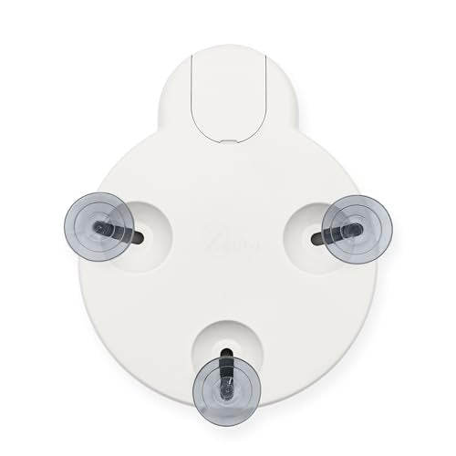 Zadro Magnification Lighted Compact Mirror with LED Light & Retractable Suction Cups – Travel Makeup Mirror, Cool White 6400K Lighting, Battery Operated, Made in USA (White, 10X | 4.3" L x 3.5" W) - color: White