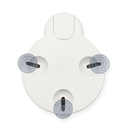 Zadro Magnification Lighted Compact Mirror with LED Light & Retractable Suction Cups – Travel Makeup Mirror, Cool White 6400K Lighting, Battery Operated, Made in USA (White, 10X | 4.3" L x 3.5" W) - color: White